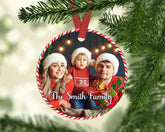 Family Christmas Ornaments, Family Christmas Tree Decorations, Personalised Family Name Photo Ornament, MDF Christmas Ornament, Family Gifts - Craftellery